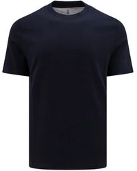 Brunello Cucinelli - Zwart Katoenen Jersey T-Shirt - Lyst