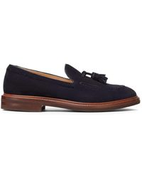 Brunello Cucinelli - Blaue Wildleder Quasten Slip-On Schuhe - Lyst