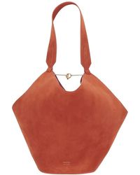 KHAITE - Wildleder Lotus Tasche - Lyst