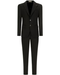 Corneliani - Kostuums ,Zwart ,Leer Single Breasted Suit - Lyst