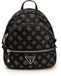Guess - Brauner polyethylen-rucksack für frauen - Lyst