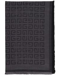 Givenchy - Seidenschal mit 4g-muster und fransen - Lyst