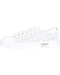 Armani Exchange - Zapatillas blancas con detalle de logo - Lyst