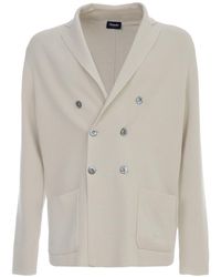 Drumohr Double Breasted Knitted Jacket - Naturel