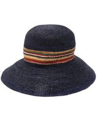 Paul Smith - Sombrero fedora azul con detalle de cinta - Lyst