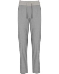 Panicale - Broeken ,Grijs ,Wol Cropped Broeken - Lyst