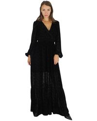 Liu Jo Lange Jurk Jeans 1 - Zwart