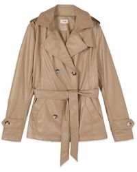 Oltre - Korte Double-Breasted Trenchcoat - Lyst