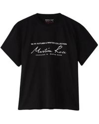 Martine Rose - Schwarzes baumwoll-t-shirt mit lockerer passform - Lyst