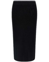 Pinko - Rokken ,Zwart ,Wol Nuova Guinea Rok - Lyst