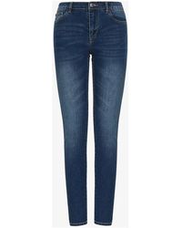 Armani Exchange - Jeans denim 5 tasche super skinny - Lyst