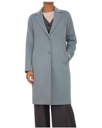 Marella - Blauwe Jas Met Polyester En Elastaan - Lyst