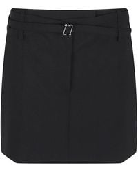 Max Mara - Wollen Canvas Mini Rok Met Zakken - Lyst