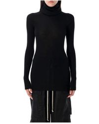 Rick Owens - Schwarzer Strickpullover Ls Tube Aw25 - Lyst