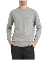 MC2 Saint Barth - Truien & Vesten ,Grijs ,Wol Regent Round-Neck Sweater - Lyst