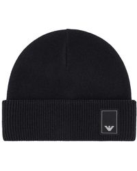 Emporio Armani - Gebreide Logo Patch Muts - Lyst