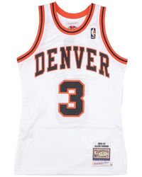 Mitchell & Ness - Fitness ,Wit ,Polyester Denver Nuggets Basketball Tank Top - Lyst