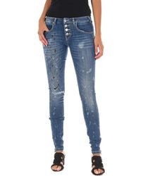 Met - Skinny Jeans Mit Reißverschluss Saum - Lyst