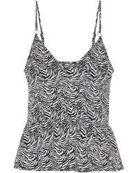 One Teaspoon - Zebra Print Spaghettitop - Lyst