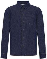Maison Kitsuné - Light Japanisches Denimhemd - Lyst