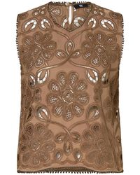 Riani - Tops ,Bruin ,Tops Met Decoratief Borduurwerkpatroon - Lyst