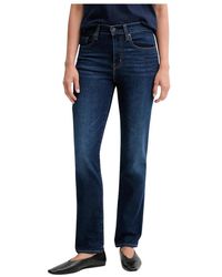 Levi's - Jeans ,Blauw ,Katoen 724 High Rise Straight - Lyst