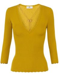 Elisabetta Franchi - V-Neck Knitwear - Lyst