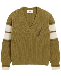 Ami Paris - V-Neck Knitwear - Lyst