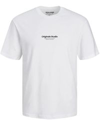 Jack & Jones - T-Shirt 1er Pack Jorvesterbro Tee SS Crew Neck mit modischem Schriftzug auf der Vorderseite - Lyst