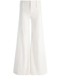 Alice + Olivia - Broeken ,Wit ,Linnen Olivia Wide Leg Linen Pant - Lyst