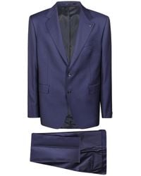 Tagliatore - Kostuums ,Blauw ,Wol Single-Breasted Pak - Lyst