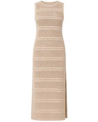 Roy Rogers - Kleedjes ,Katoen Sleeveless Mesh-Knit Maxi Dress - Lyst
