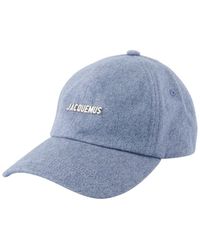 Jacquemus - Accessoires ,Blauw ,Katoen Blauwe Katoenen Pet - Lyst
