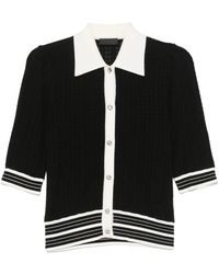 Liu Jo - Schwarzer Pullover Mit Knopfverschluss - Lyst