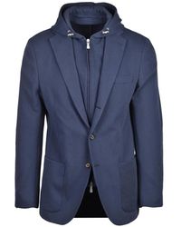 Eleventy - Jassen ,Blauw ,Katoen Blazer Sfiancato - Lyst