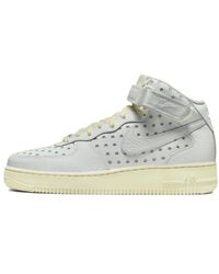 Nike - Fitness ,Wit ,Leer Air Force 1 Mid Cut Out Stars - Lyst