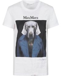 Max Mara - Tops ,Wit ,Katoen Mxmcalca T-Shirt - Lyst