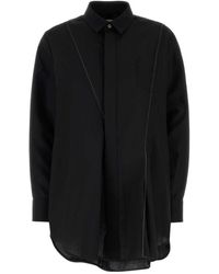 Sacai - Overhemden ,Zwart ,Suiting Shirt - Lyst
