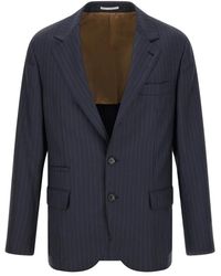 Brunello Cucinelli - Pinstripe Blazer Van Scheerwol - Lyst