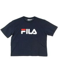 Fila - Schwarzes Iris Cropped Tee Damen T-Shirt - Lyst