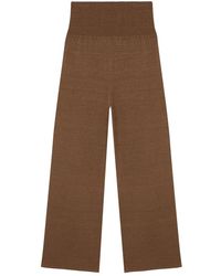 Cortana - Broeken ,Linnen Linnen En Zijde Kaneelkleurige Broek - Lyst