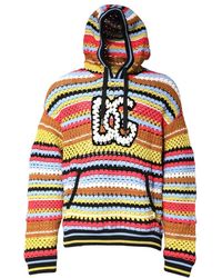 Dolce & Gabbana - Hoodies & Sweatvesten ,Veelkleurig ,Katoen Hoodie Trui - Lyst
