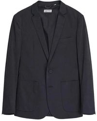 Antony Morato - Kostuums ,Zwart ,Leer Rad Slim-Fit Jasje - Lyst