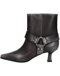 3Juin - Schoenen ,Zwart ,Leer Avril 055 Enkellaars - Lyst