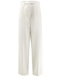 Givenchy - Broeken ,Wit ,Wol Double Pleat Broeken - Lyst