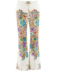 Etro - Pantalones de talle alto con estampado floral - Lyst