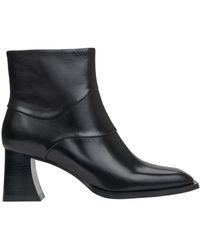 ESTRO - Schwarze leder-stiefeletten - Lyst