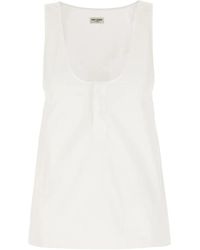 Saint Laurent - Sleeveless Tops - Lyst