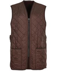 Barbour - Jassen ,Bruin ,Polyester Polarquilt Waistcoat Zip-In - Lyst