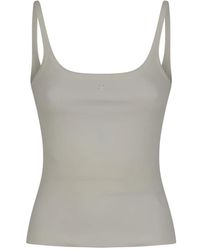 Courreges - Tops ,Wit ,Katoen Lingerie 90's Rib Tank Top - Lyst